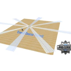 40ft 8-Panel Sheer Fabric Ceiling Draping in Assorted Colors