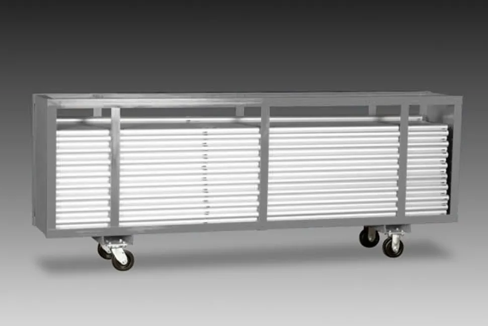 6-10FT PIPE CART - HOLDS 200 6-10FT DRAPE SUPPORTS