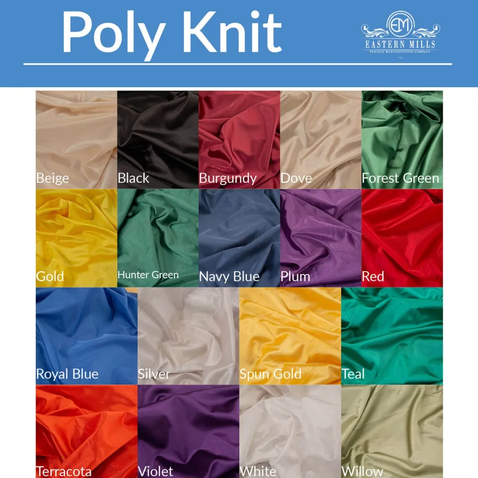 10ft Poly Knit Cloth Drape Panel w/ Sewn Rod Pocket (IFR) by Eastern Mills