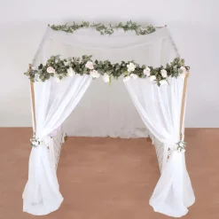 10ft 4-Post Gold Metal Canopy Backdrop Stand (Wedding Arch / Chuppah / Mandap Frame)
