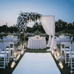 10ft 4-Post Gold Metal Canopy Backdrop Stand (Wedding Arch / Chuppah / Mandap Frame)