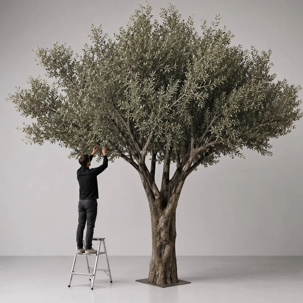 15ft Tall Realistic Giant Tree | Olive Leaf Tree | ModTree™ Flagship Collection