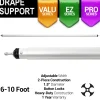 6-10ft Telescoping Drape Support w/ Button Stops at 8ft w/ Versatop™