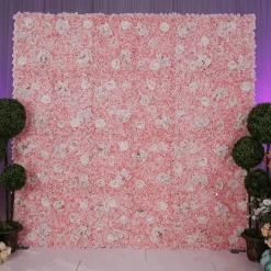 8ft x 12ft Portable Mixed Blush Floral Backdrop Kit
