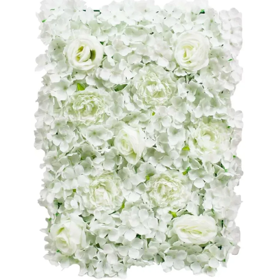 8ft x 8ft Portable Mixed Ivory Floral Backdrop Kit