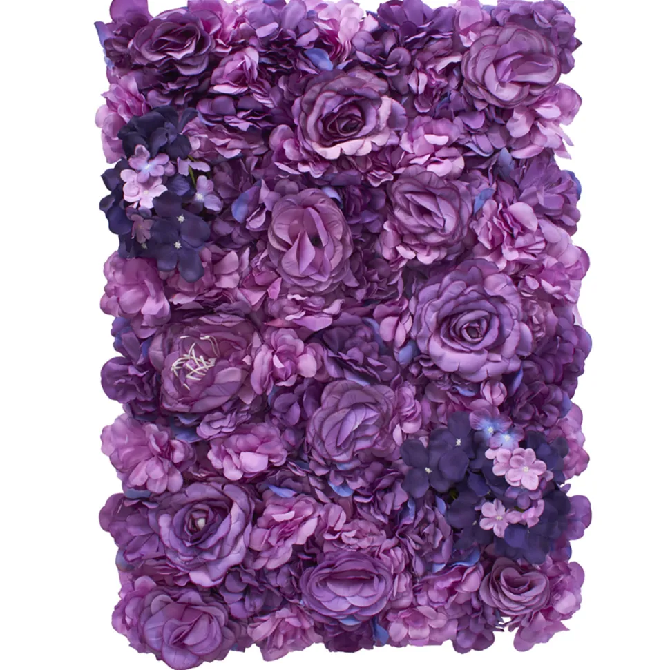 8ft x 12ft Portable Mixed Lavender/Purple Floral Backdrop Kit