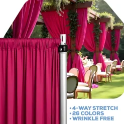 Fuchsia 4-Way Stretch Spandex Drape Panel - Choose your Size