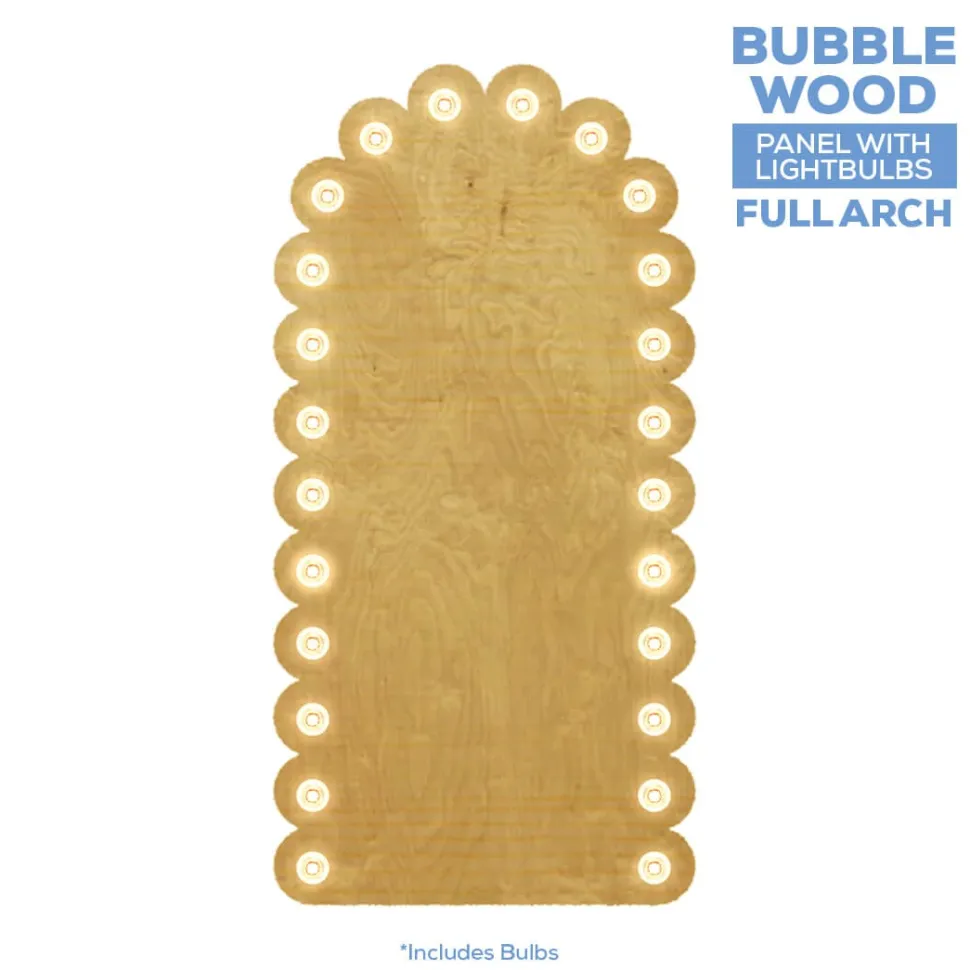 Full Arch Bubble Collapsing Chiara Wall Panel W/ Bulbs - Select Your Size!