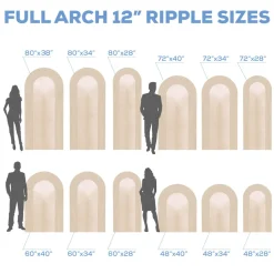 Full Arch Collapsing Chiara Panel w/12" Ripple Edge - Select Your Size!