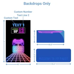 Gaming Lounge 1 Foam Core Birthday Backdrop Kit by PopScene™