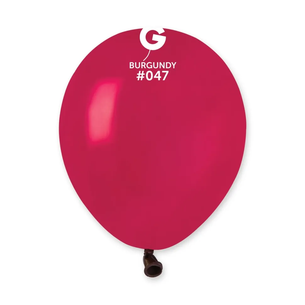 GEMAR Burgundy 5" Balloon - 100 Pieces