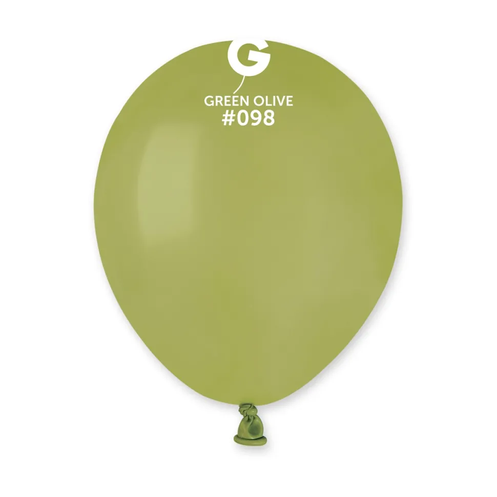 GEMAR Green Olive 12" Balloon - 50 Pieces