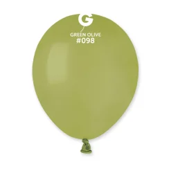 GEMAR Green Olive 5" Balloon - 100 Pieces