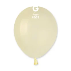 GEMAR Ivory 5" Balloon - 100 Pieces