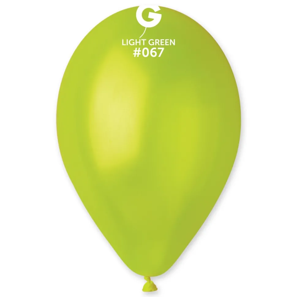 GEMAR Metal Light Green 5" Balloon - 100 Pieces