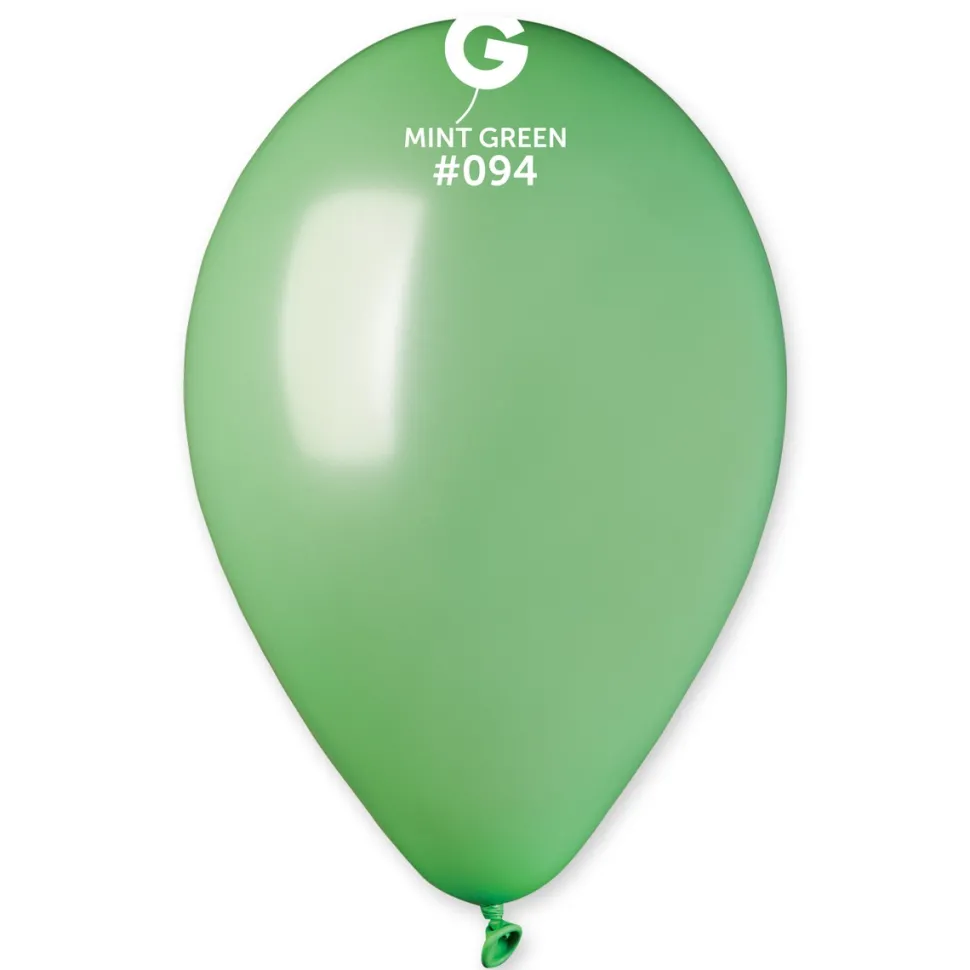 GEMAR Mint Green Metallic 12" Balloon - 50 Pieces