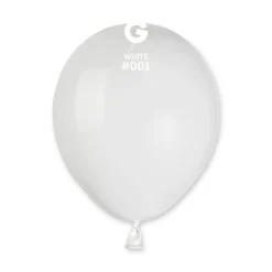 GEMAR White 5" Balloon - 100 Pieces