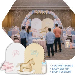 Gender Reveal Foam Core Backdrop Kit by PopScene™