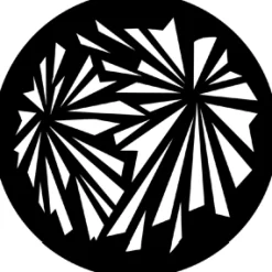 Geometric Explosion - Stock Gobo for Gobo Light Projectors - Choose your size!