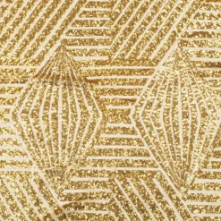 Geometric Lines Sequin Tablecloth - Choose your Size - Gold