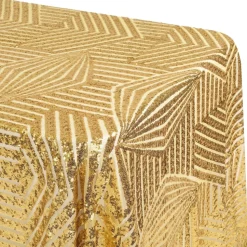 Geometric Lines Sequin Tablecloth - Choose your Size - Gold
