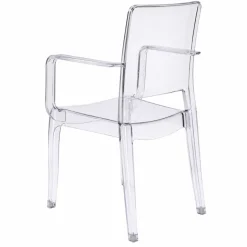 Ghost Chair Mateo Chair with Arms - Clear