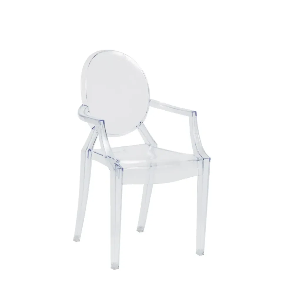 Ghost Chair Polycarbonate with Arms for Kids - Clear