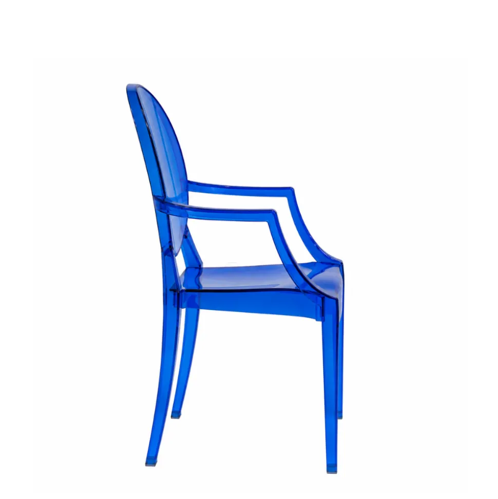 Ghost Chair Polycarbonate with Arms for Kids - Blue