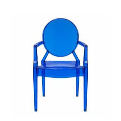 Ghost Chair Polycarbonate with Arms for Kids - Blue