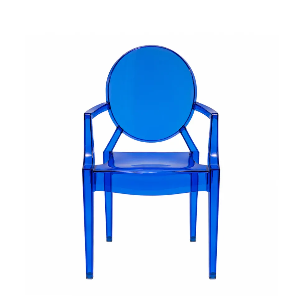 Ghost Chair Polycarbonate with Arms for Kids - Blue