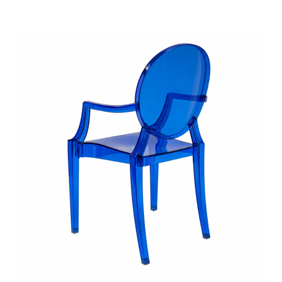 Ghost Chair Polycarbonate with Arms for Kids - Blue