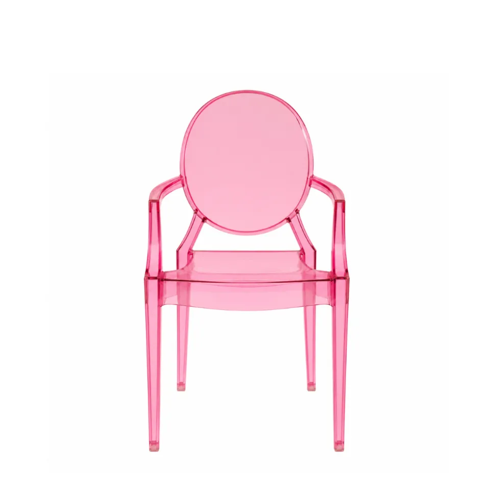 Ghost Chair Polycarbonate with Arms for Kids - Pink