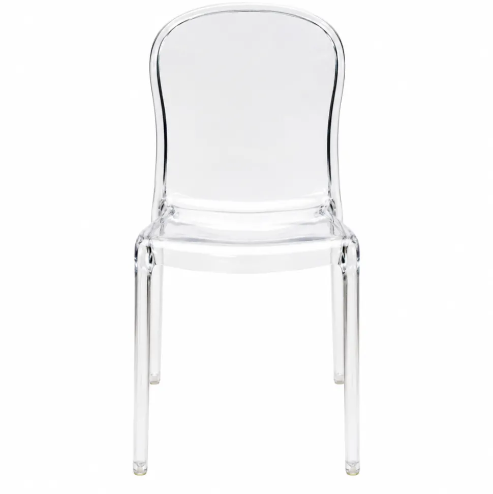 Ghost Polycarbonate Chair - Curve Backrest - Clear