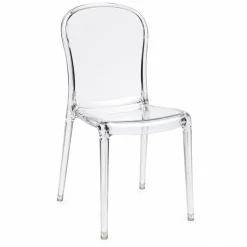 Ghost Polycarbonate Chair - Curve Backrest - Clear