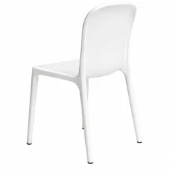 Ghost Polycarbonate Chair - Curve Backrest - White