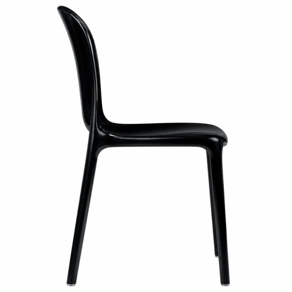 Ghost Polycarbonate Chair - Curve Backrest - Black
