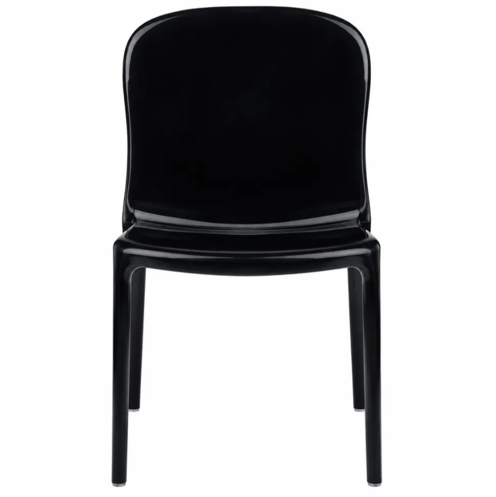 Ghost Polycarbonate Chair - Curve Backrest - Black