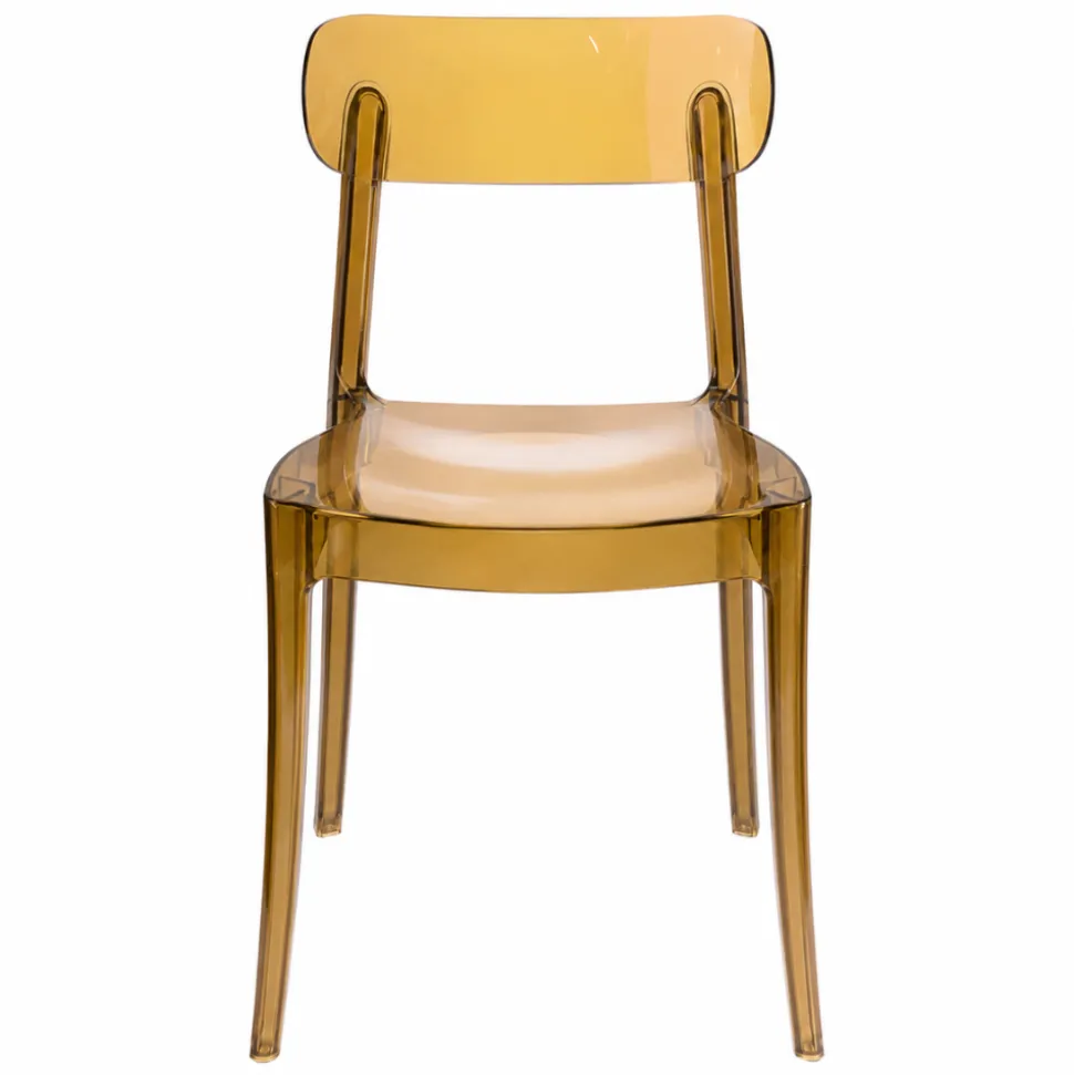 Ghost Polycarbonate Grace Chair - Amber