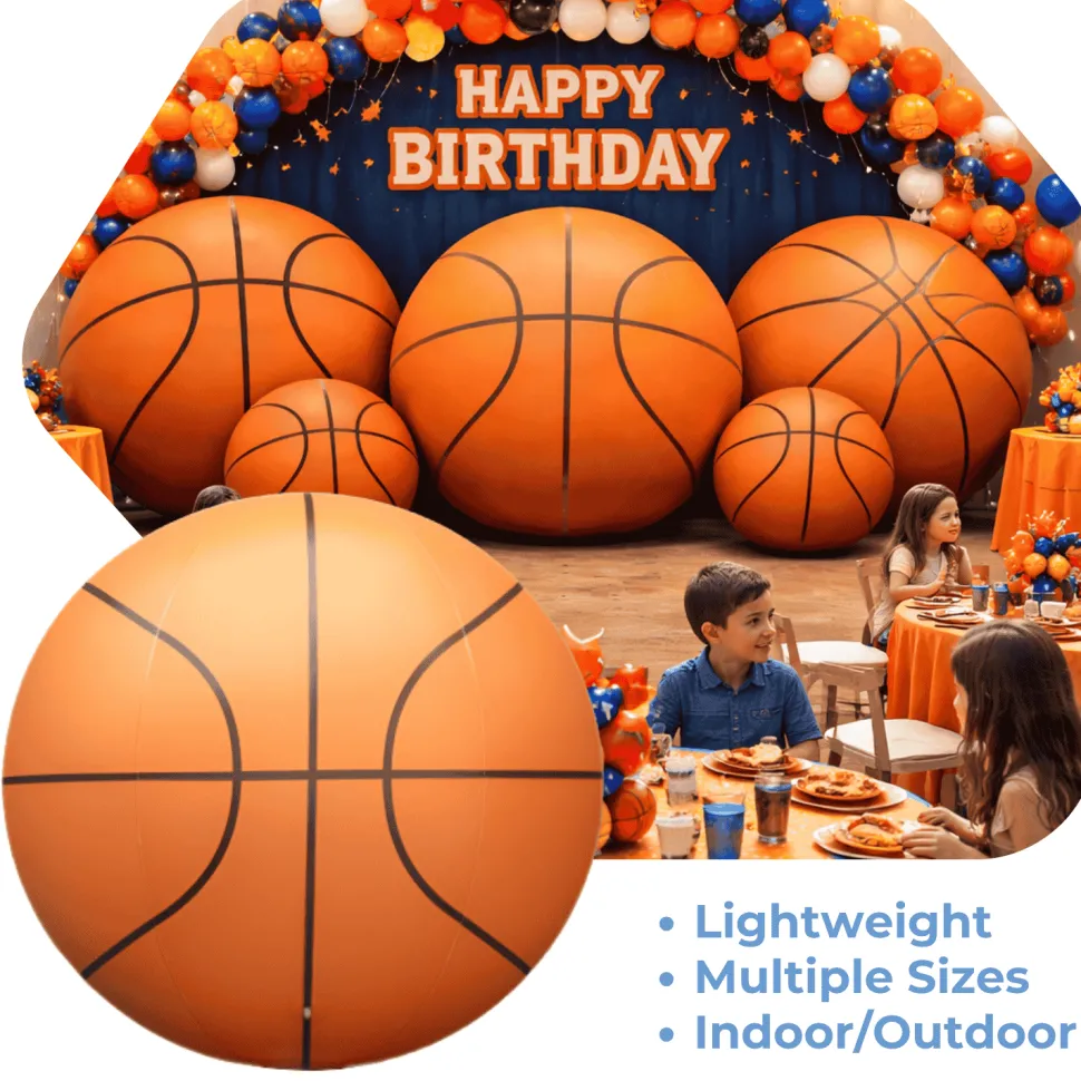 Giant Inflatable Basketball – Commercial Event Display Decor – Commercial Installation Sizes