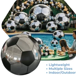 Giant Inflatable Mirror Soccer Ball – Maxorb™ Reflective Sports Event Decor – Commercial Installation Sizes