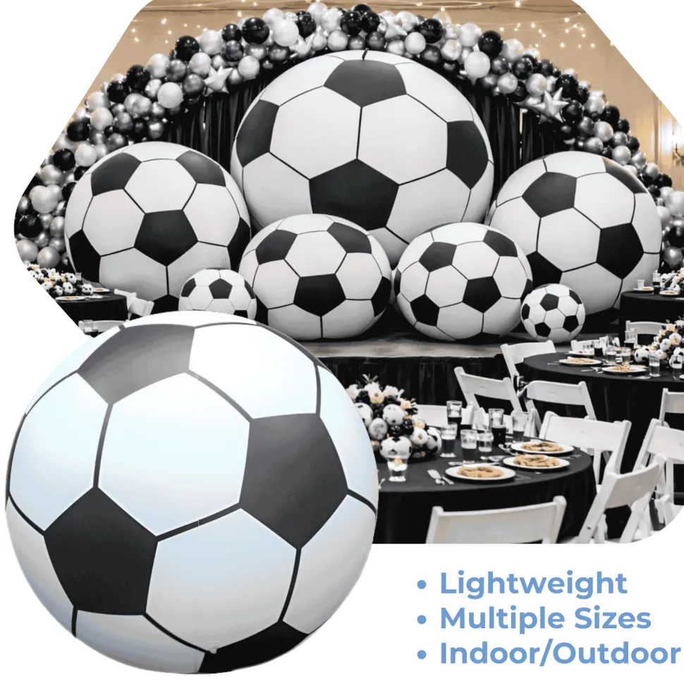 Giant Inflatable Soccer Ball – Commercial Event Display Decor – Commercial Installation Sizes