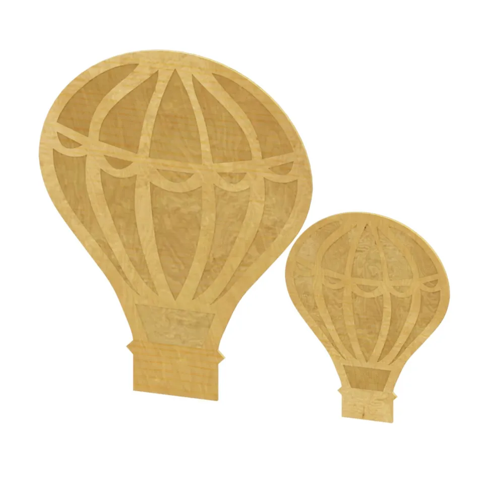 Giant Wood Hot Air Balloon Panel Set
