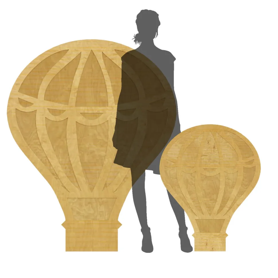 Giant Wood Hot Air Balloon Panel Set