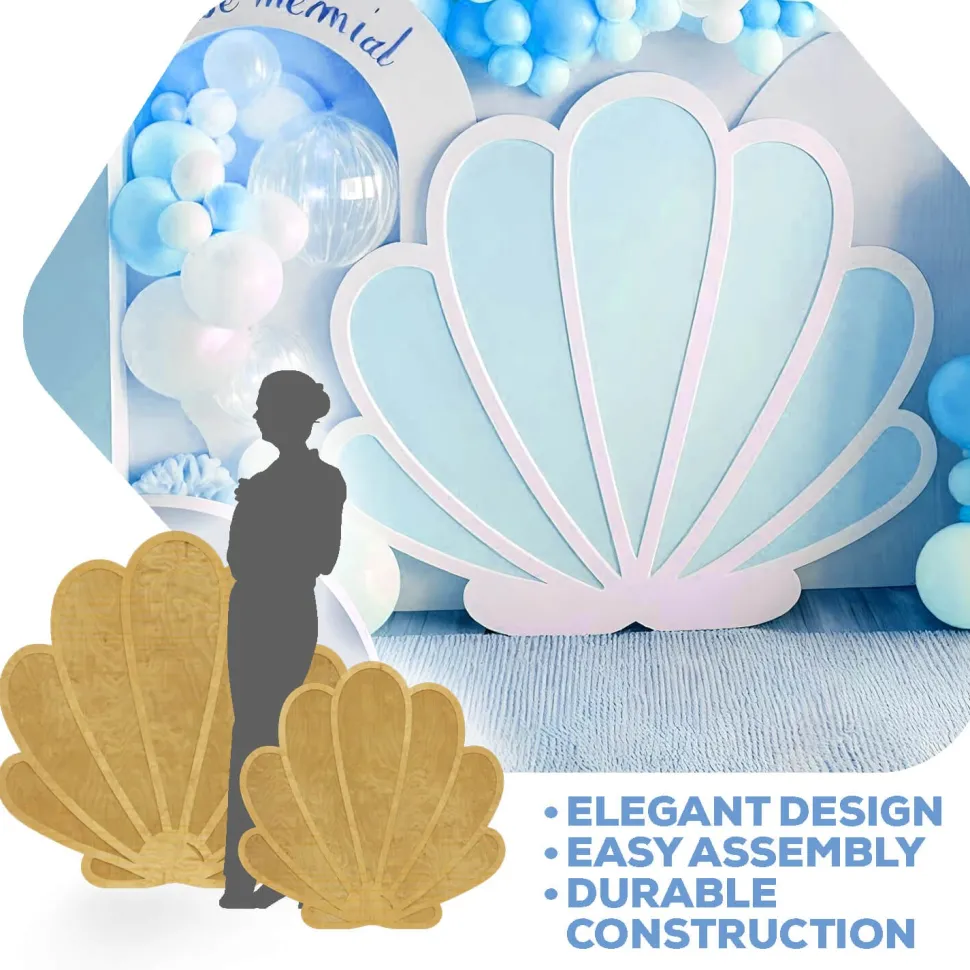 Giant Wood Sea Shell Panel - Size Options