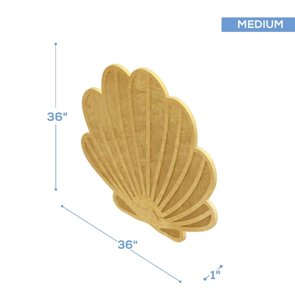 Giant Wood Sea Shell Panel - Size Options