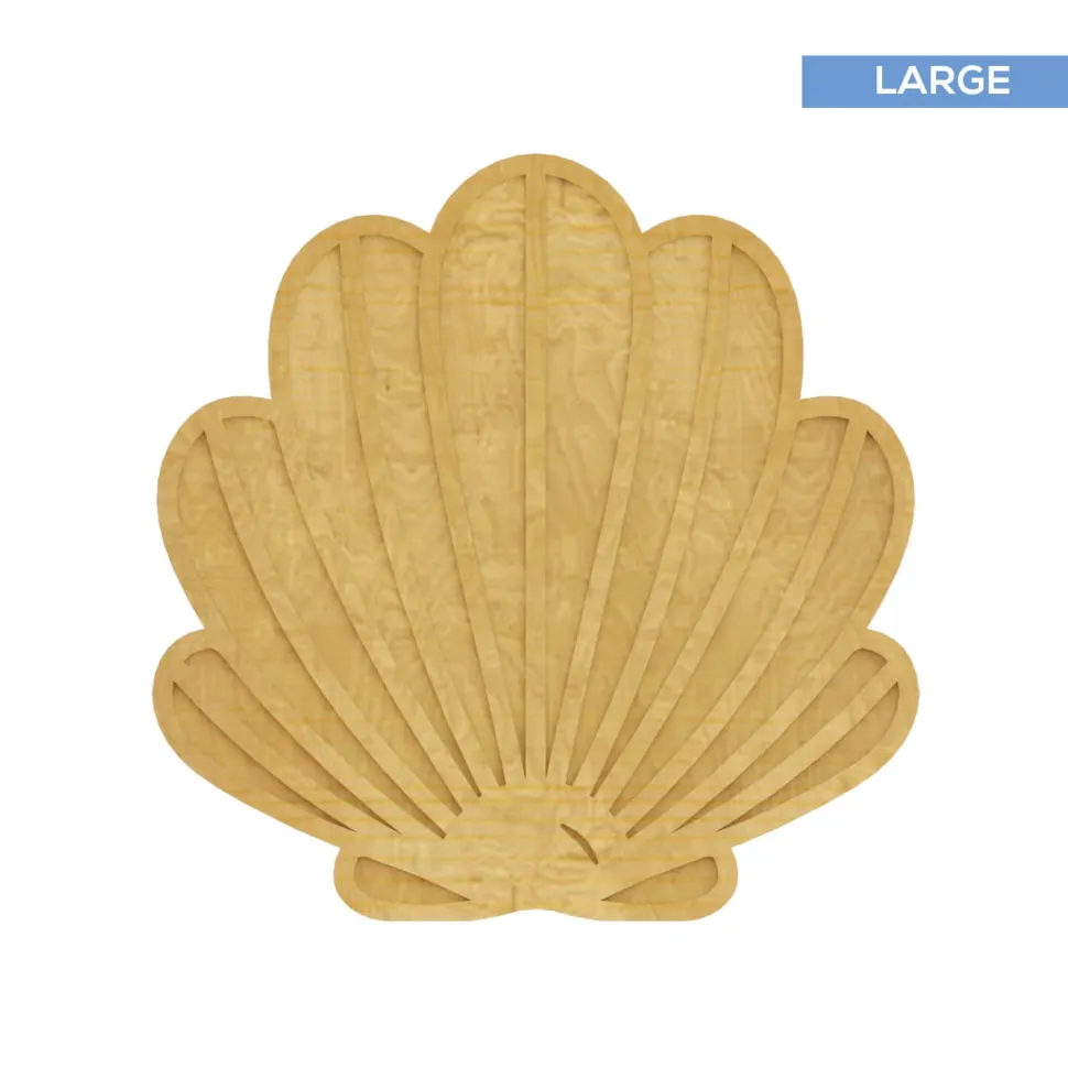 Giant Wood Sea Shell Panel - Size Options