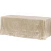 Glitz Sequin 90"x156" Rectangular Tablecloth - Champagne