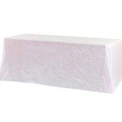 Glitz Sequin 90"x132" Rectangular Tablecloth - Iridescent White