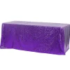 Glitz Sequin 90"x156" Rectangular Tablecloth - Purple