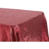 Glitz Sequin 90"x156" Rectangular Tablecloth - Burgundy